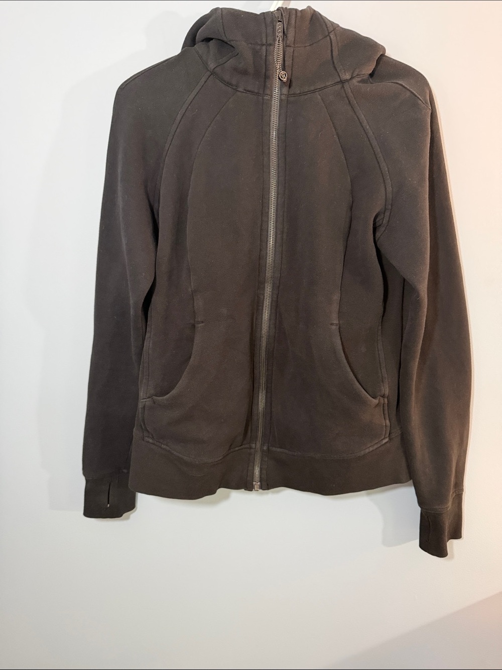 Lululemon  cozy Zip-Up Hooded Sweatshirt in Black SZ 6